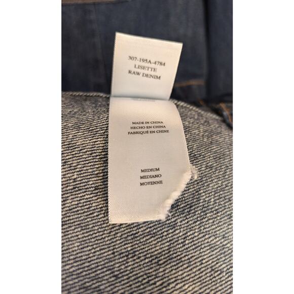 Rails Lisette Raw Denim Dress button down long sleeve, denim shirtdress, Medium - Picture 6 of 6